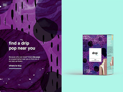 drip pop // Website brand branding color graphic design graphic designer ice cream mint pattern teal web designer website