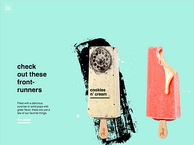 drip pop // Website brand branding color ice cream mint teal web design web designer website