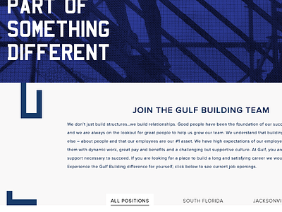Gulf // Website Design blue brand brand development branding branding agency construction design graphic design typography