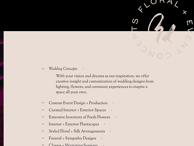 Revelation Design // Website brand branding design florist graphic design graphic designer pink typography web design web designer website