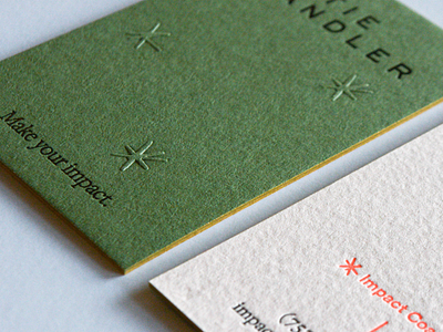 Katie Sandler // Stationery brand brand development branding business cards design graphic design green letterpress pink print typography