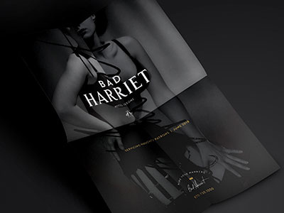 Bad Harriet // printed ad branding branding agency design graphic design logo print design typography