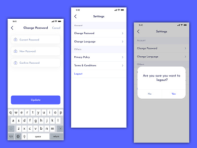 Daily UI 007 adobe xd app app design daily 100 challenge dailyui design flat settings settings ui ui ux