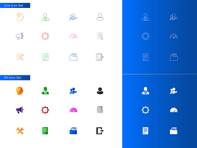 Icon Set android app icon brand colors branding color exploration icons colors gradient iconpack iconset identity illustration ios app iconography logo logo mark design visual style guide web icon