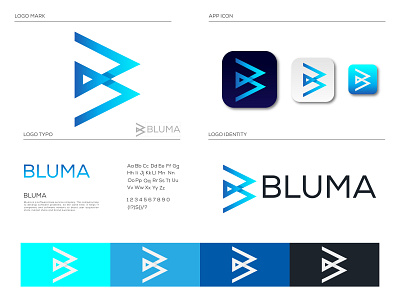 Bluma Brand Identity Design | Letter B Mark app app icon b logo blue bluetooth brand design branding branding and identity branding concept digital graphicdesign icon design illustration logo logo design logo typography logotype software technology vector