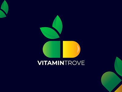 VitaminTrove Logo Design biologo biotech branding business logo capsule company logo creative gradient illustration leaf logo logo logotype multimedia simple logo technology tree logo trove vector vitamin vitamins