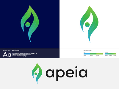 Apeia Logo Brand Identity Design | A Letter Mark