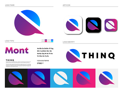 ThinQ Logo Brand Identity Design app icon branding branding and identity branding concept business logo company logo gradient graphic design illustration letter q logo logodesign logomark logos logos idea logotype tech logo technology vector