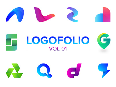 LOGOFOLIO VOL-01 app logo branding branding concept business logo company logo gradient logo logo animation logo collection logo design logo design branding logodesign logodesigner logofolio logomark logos logoset logotype logotype designer vector