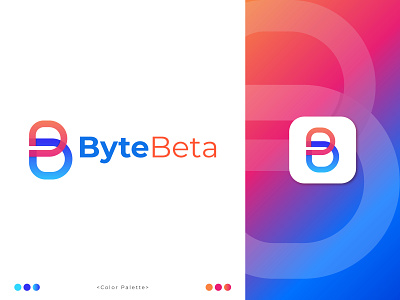 ByteBeta Logo Design abstract abstract art abstract design app icon b letter b logo branding branding and identity concept creative logo designer gredient letter design letter logo logo designer logo mark logotype marketing modern monogram