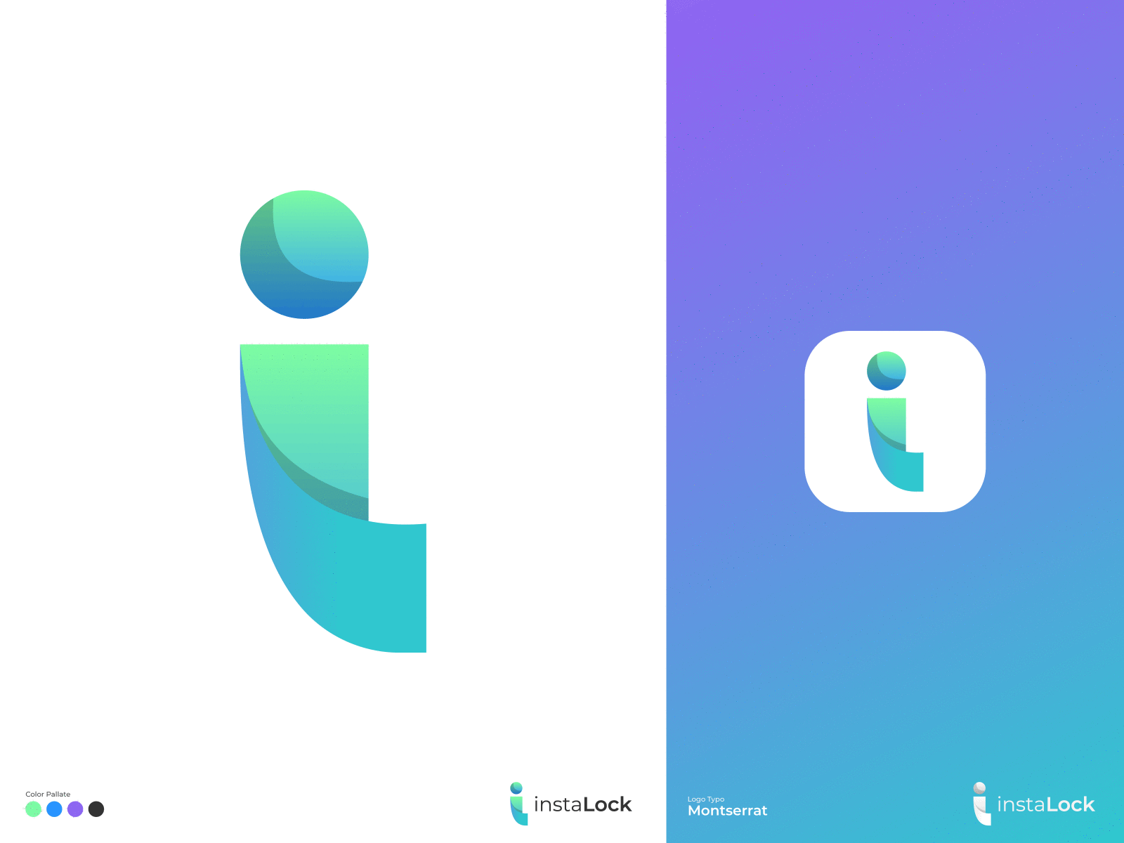 instaLock Logo Design 2 color abstract app icon design branding branding agency creative lock logo design branding logo designer logo symbol logodesign logomark logos logotype minimalist logo modern secure security app unique vector icon mark symbol