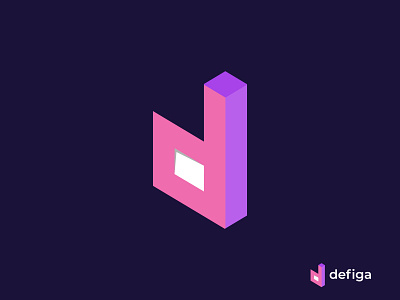 Defiga Logo Design 3d logo abstract box brand identity branding creative logo cube d logo design agency gradient letter d lettermark logo design logomark logotype modern logo software technology unique logo vector icon mark symbol