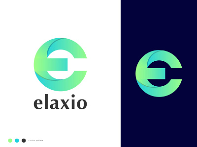 Elaxio Logo Design 3d abstract advertising app logo bold brand identity designer branding circle clever e logo educational flat logo gradient isometric lettermark logo designs logomark logotype technology vector icon mark symbol