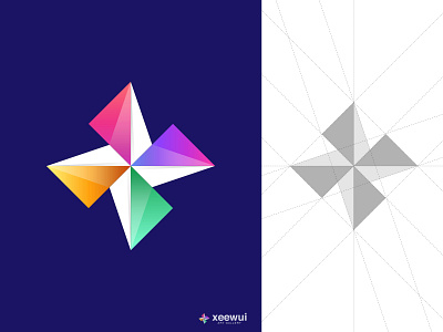 Modern X Letter Logo For Art Gallery Organization ✨ 3d logo abstract app icon art brand identity design branding branding agency colorful gallery gallery art gradient grid idea logo logodesigner logomark logos logotype photo app photo book pictures