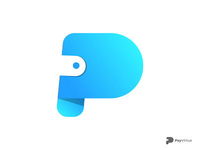 P Wallet Negative-Space Logo 💰💰 abstract app icon blue branding branding agency design agency graphic design letter p icon logo designer logos modern logo monogram negative space p logo payment payment logo design idea payment method vector icon mark symbol wallet