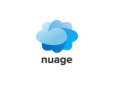 Nuage App Logo 2d 3d abstract app icon app logo branding cloud flatdesign logo logo designer logomark logotype minimalist modern simple software symbol technology update weather