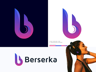 Berserka - Headphone Brand Logo Design