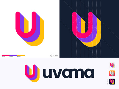 Uvama Logo Design | U letter logo design abstract app app icon brand identity branding business company gradient logo design logo mark minimal modern logo software logo symbol technology trend u u letter u logo unique logo