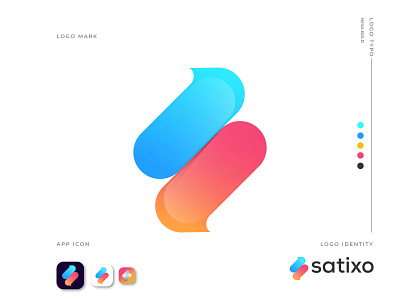 Satixo - Logo Design 3d abstract app icon app logo branding branding and identity design gradient letter s logo designer logo identity logo mark logoidea logotype modern logo monogram logo s logo technology typeface vector icon mark symbol