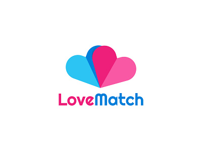 Lovematch - Logo Design abstract app app logo application brand and identity branding colors date dating design logo design logo designer logo mark love match modern logo online dating typeface vector icon mark symbol