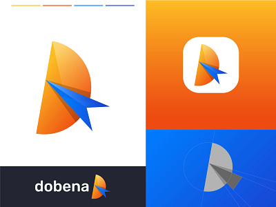 Dobena Logo Design 3d logo abstract agency app icon branding branding agency creative logo d logo digital marketing gradient letter logo lettermark logo logo design logo designer logo identity logomark logotype marketing modern logo