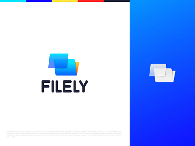 Filely - Logo Design abstract app icon branding document file file logo file manager gradient logo identity design logo logo design logo designer logo identity logo mark logo mark symbol icon logo type management modern logo monogram paper