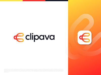 Clipava - Logo Design app icon app logo branding c logo clip clips design agency geometric gradient identity design letter mark monogram logo logo design logo identity logo mark symbol icon logotype modern logo monoline paperclip vector