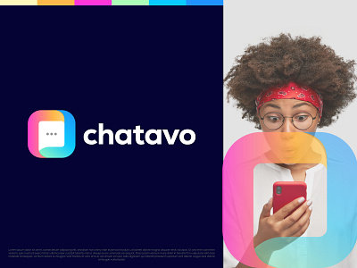 Chatavo abstract box branding chat chat bubble community connection conversation dating logo gradient identity letter o logo logo mark logo symbol message messaging app modern logo social network talk