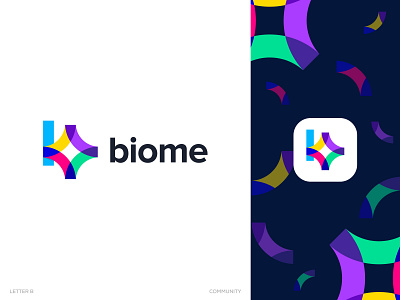 Biome - Gaming communities logo design | Letter B overlapping