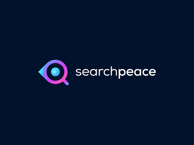 SearchPeace - Logo Design abstract logo app icon logo available for hire best logo designer in dribbble bird brand agency brand and identity logo design branding exploration visual brand finder freelance designer gradient logo logo designer logo mark symbol icon logotype modern logo 2021 recruitment search engine technology unused logo