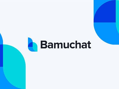 Bamuchat - Logo Design app logo icon b b c f h i j k m p q r u v w y z business communications chat chat bubble collaboration colorful communication connecting geometric letter mark monogram logo design logo designer logotype message app overlapping people software logo work business chat