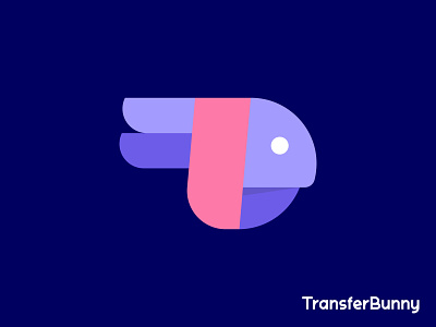 TransferBunny abstract animal branding bunny color design icon illustration logo logo designer logos logotype mark minimal rabbit service simple tb letter transfer vector