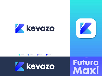 Kevazo - Brand Identity 3d a b c d e f g h i j k l m n abstract brand identity branding corporate logo gradient logo k logo lettermark logo logodesign marketing logo modern logo o p r s t u v w x y z print software app icon startup symbol tech technology visual identity