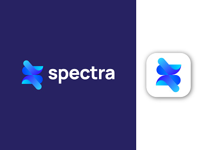 Spectra - Logo and Identity Design abstract app icon branding brandmark creative modern logo gradient identity it letter s logo logo logo designer logotype mark software symbol tech technology vector