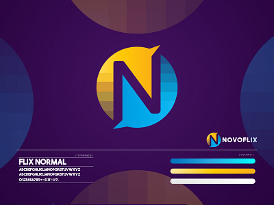 Novoflix Brand Identity Design ashfuq hridoy blue branding branding and identity branding concept business logo company logo gradient gradient color gradients graphicdesign illustration logo logodesign logodesigner logodesigns logotype n logo yellow