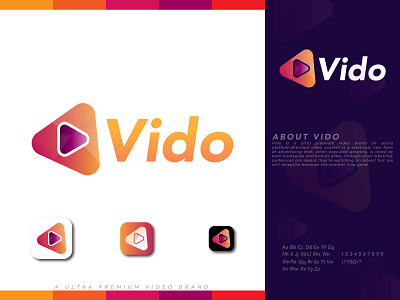 Vido Brand Identity Design app app icon app icon design branding branding and identity branding concept gradient design icon logo logo designs logodesign logotype ui vector