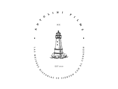 Antolini Films Logo films lighthouse logo vintage
