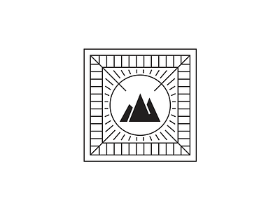 Nativo branding logo mountains pattern