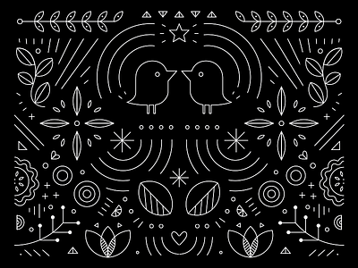 Christmas pattern black and white decorative illustration pattern snask