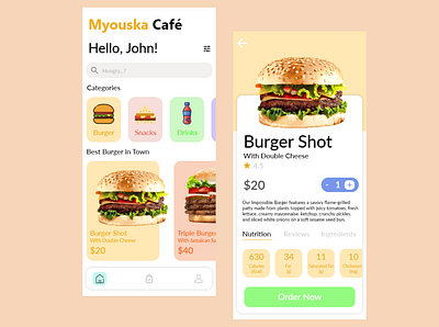 Food App adobexd android app app burger menu burgers clean icon mockup ui ux