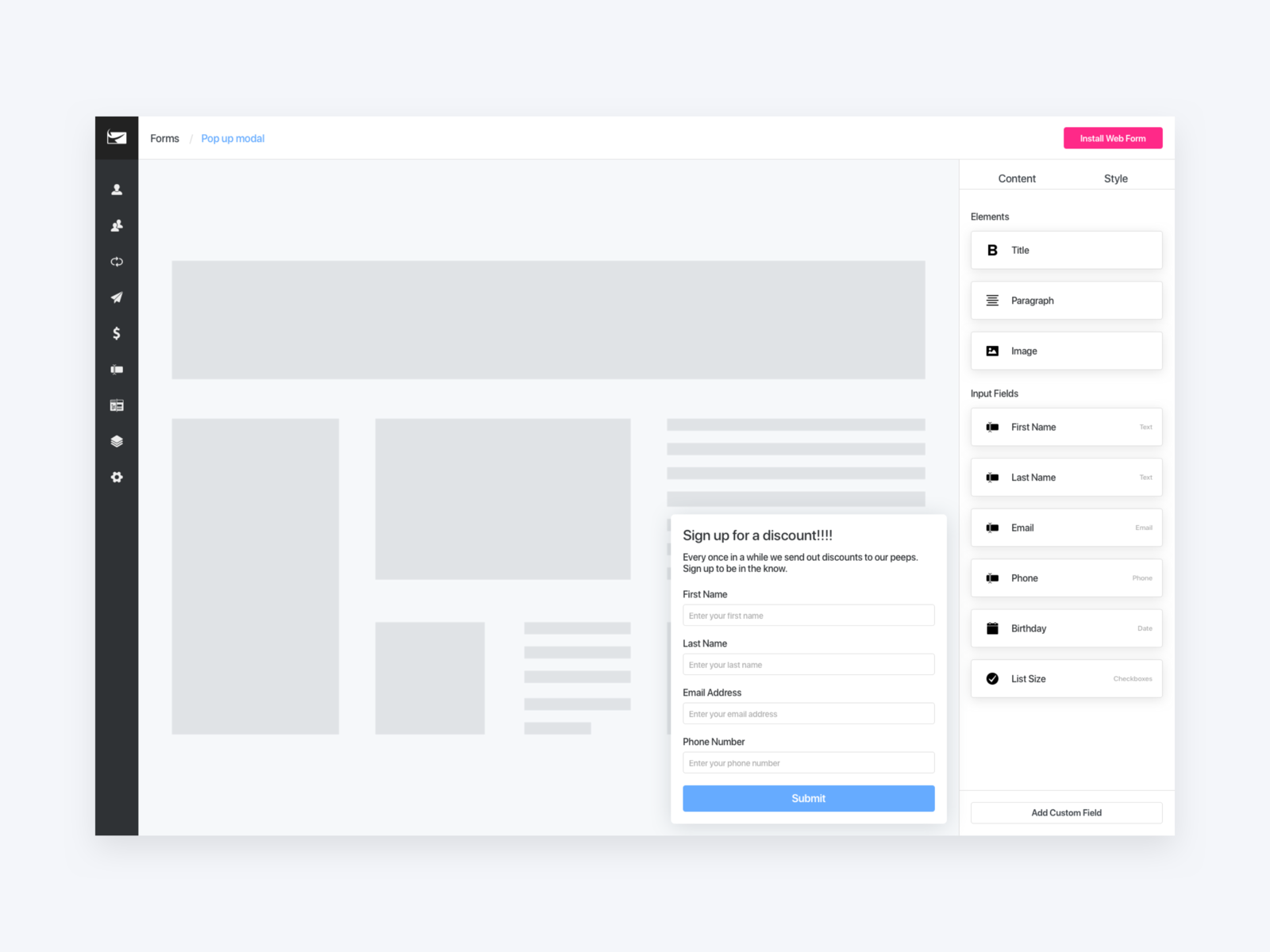 Web Forms by Zack Gemmell on Dribbble