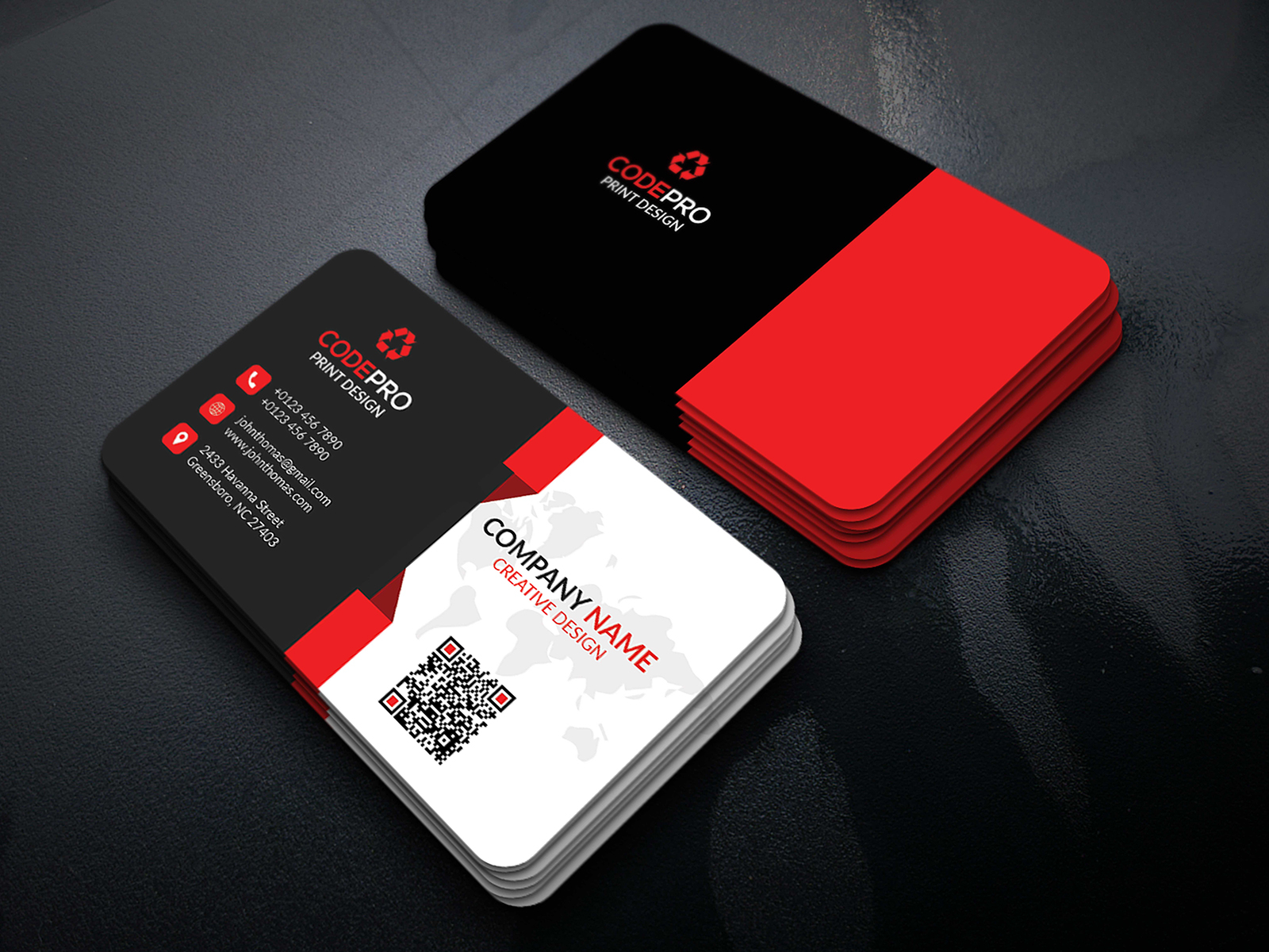 Business card Design by Saied Afride on Dribbble