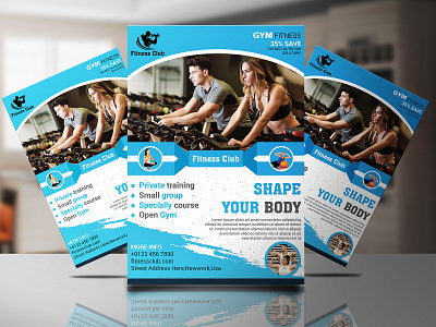 Fitness CluB Gym Flyer Design branding business card design business card mockup business card template business flyer business flyer design card design design flyer gym flyer design