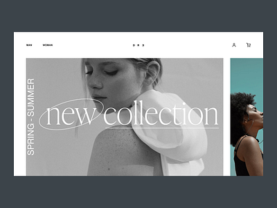 D R E design e commerce fashion minimal product design typography ui ux web web design