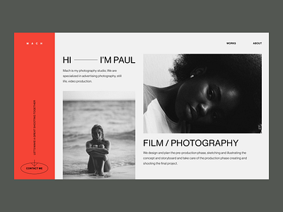 M A C H design minimal photograhy portfolio product design typography ui ux web web design