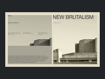 Brutalism architecture design minimal product design typography ui ux web web design