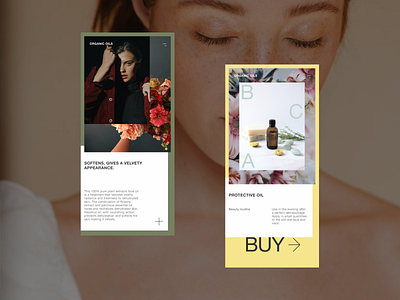 Organic Oils design e commerce minimal mobile product design typography ui ux web web design