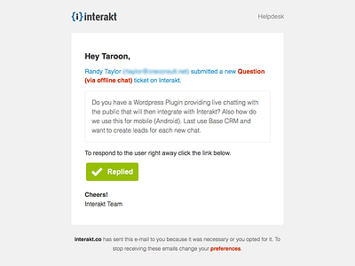 Interakt.co - Email Notification design email ui ux web