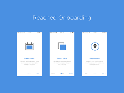 Reached iOS App -  Onboarding Screens