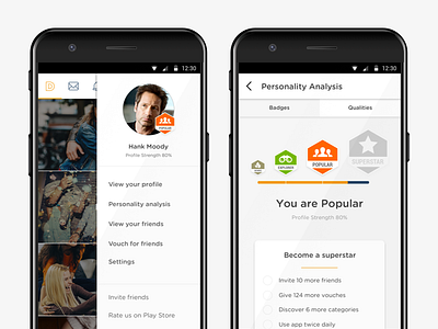 Personalytics android card ui design interface material mobile ui ux